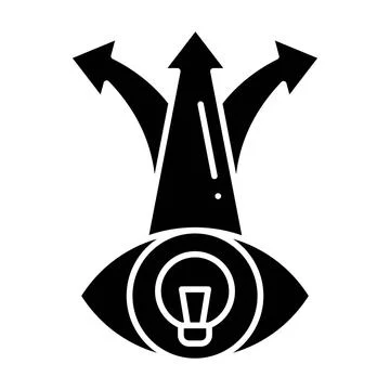 Vision Path Glyph Icon イラスト素材