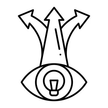 Vision Path Line Icon イラスト素材
