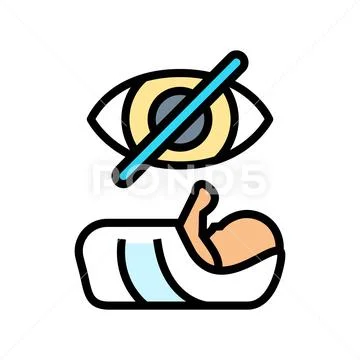 Vision problems color icon vector illustration Illustrazione stock