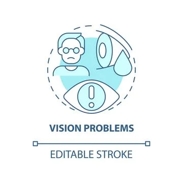 Vision problems concept icon Stock Illustration