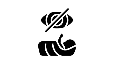 Vision problems glyph icon animation Stock Footage 326139119