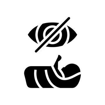 Vision problems glyph icon vector illustration Illustrazione stock