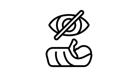 Vision problems line icon animation Stock Footage 326120960