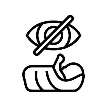 Vision problems line icon vector illustration Illustrazione stock