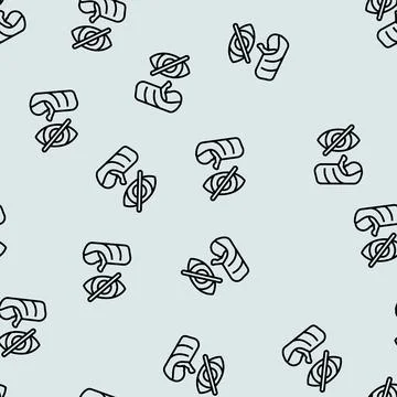 Vision problems line seamless pattern Illustrazione stock