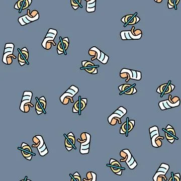 Vision problems vector seamless pattern 스톡 일러스트
