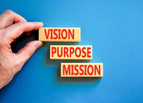 Vision purpose mission symbol. Concept word Vision Purpose Mission on beaut.. Foto stock