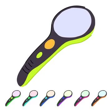 Vision reading magnifier vector cartoon graphic Stock Illustration