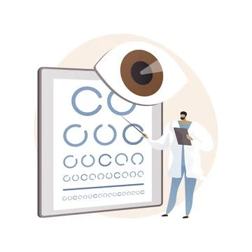 Vision screening abstract concept vector illustration. Stock Illustration