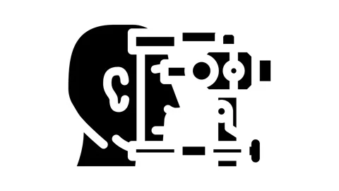 Vision screening optometry eye glyph icon animation 스톡 동영상 326730228