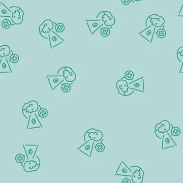 Vision screening optometry eye line seamless pattern Stock Illustration