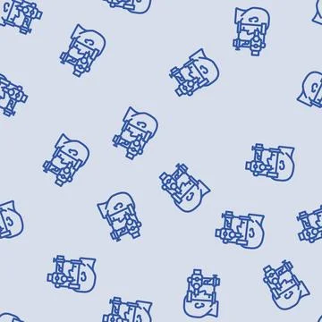 Vision screening optometry eye line vector seamless pattern Stock Illustration