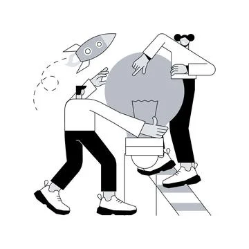 Vision statement abstract concept vector illustration. Illustrazione stock