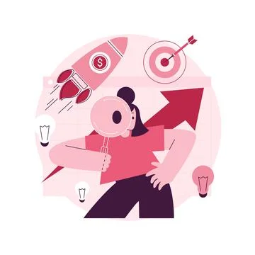 Vision statement abstract concept vector illustration. Illustrazione stock