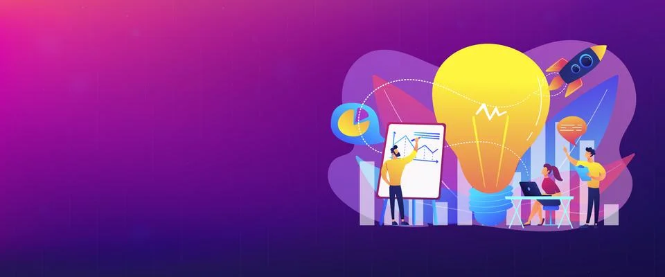 Vision statement concept banner header. Stock Illustration