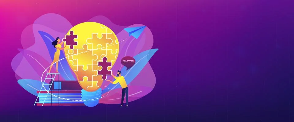 Vision statement concept banner header. Illustrazione stock