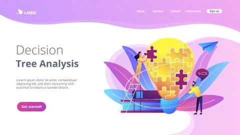 Vision statement concept landing page. Illustrazione stock