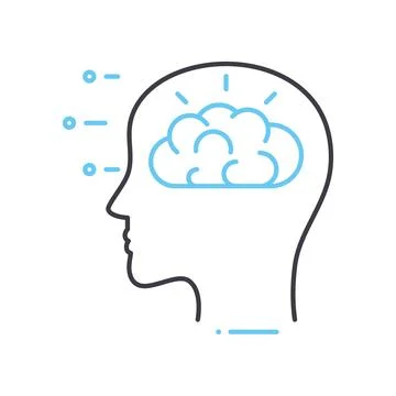Vision statement line icon, outline symbol, vector illustration, concept sign イラスト素材