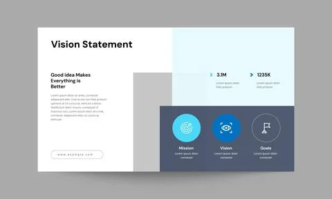 Vision Statement Slide Presentation Template Stock Illustration