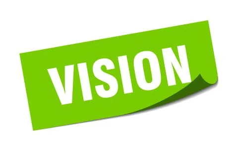 Vision sticker. vision square isolated sign. vision Stock Illustration