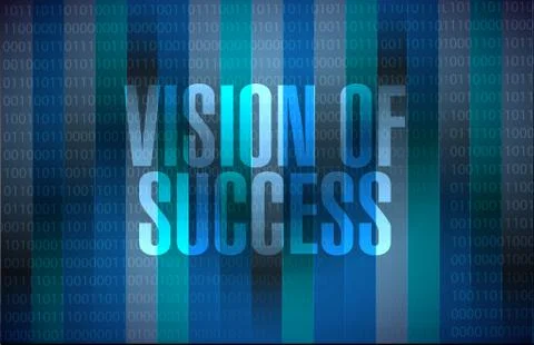 Vision of success binary background sign concept Stockillustratie