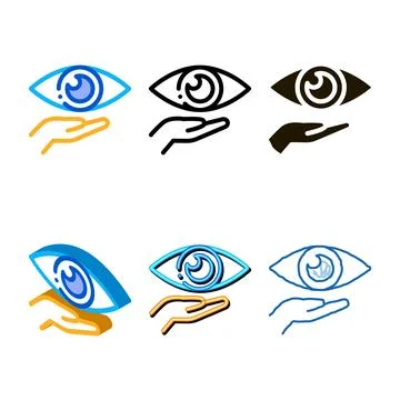 Vision support icon styles vector outline Stock Illustration