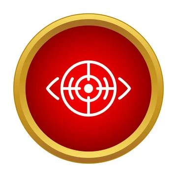 Vision target icon showing focus and aiming concept Stock Illustration