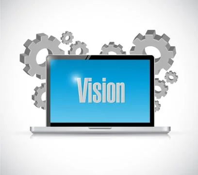Vision tech computer sign concept Stock Illustration