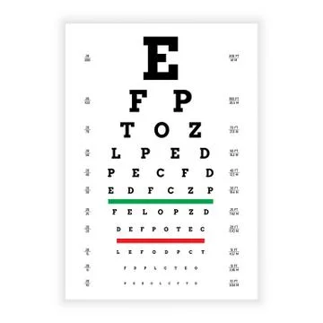 Vision test board Stock Illustration