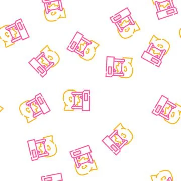 Vision test ophthalmology vector seamless pattern Stock Illustration