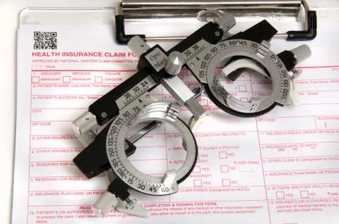 Vision Testing and Insurance Stock-Fotos