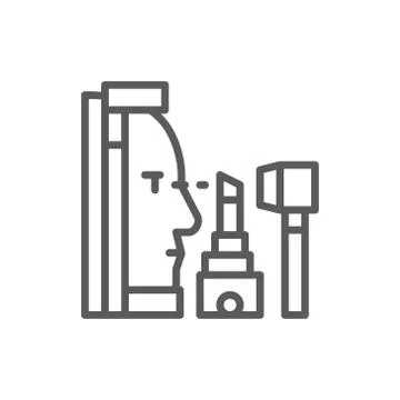 Vision testing, laser correction line icon. 스톡 일러스트