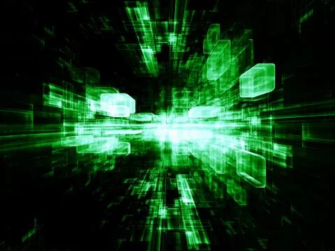 Vision of Virtual Space 스톡 일러스트