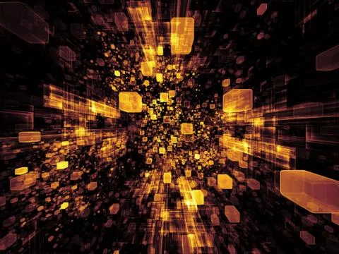 Vision of Virtual Space Stock Illustration