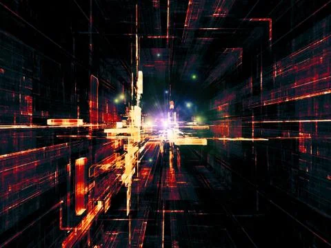 Vision of Virtual Space 스톡 일러스트