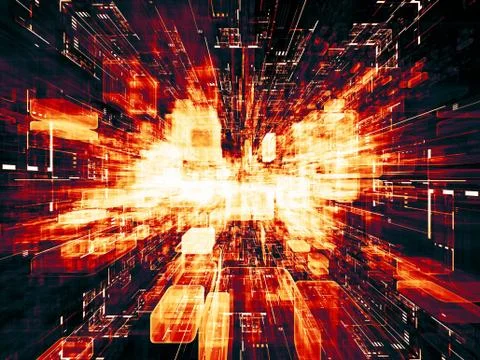 Vision of Virtual Space Illustrazione stock