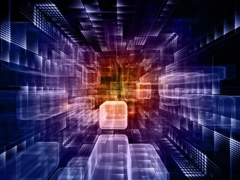 Vision of Virtual Space Stock Illustration