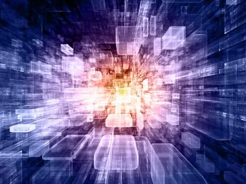 Vision of Virtual Space Stock Illustration