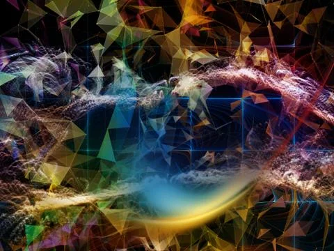 Vision of Virtual World 库存插图