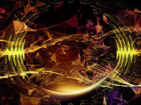 Vision of Virtual World Stockillustratie