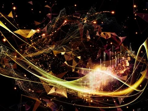 Vision of Virtual World 库存插图