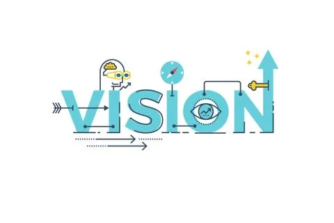 Vision word lettering Stock-Illustration