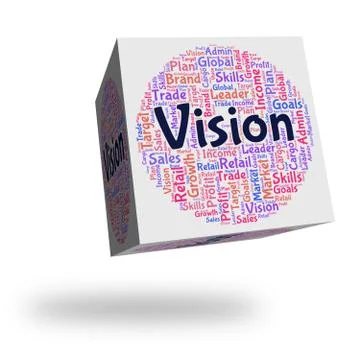 Vision Word Means Plan Future And Prediction イラスト素材