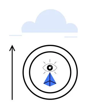 Visionary Aim Navigating the Path to Success with Clear Focus and Ambition Stock Illustration