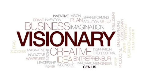 Visionary animated word cloud, text design animation. Kinetic typography. Видео 80817575