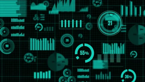 Visionary business dashboard for financial data analysis Video stock 156352075