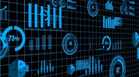 Visionary business dashboard for financial data analysis Stock Illustration