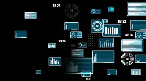 Visionary business dashboard for financial data analysis Illustrazione stock