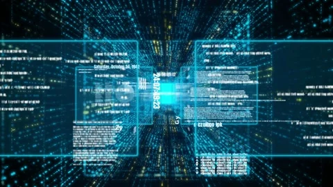 Visionary cyber security encryption technology to protect data privacy Stock Footage 164866113