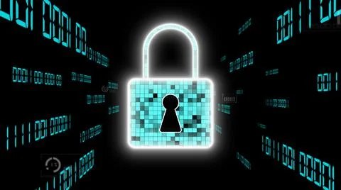 Visionary cyber security encryption technology to protect data privacy Stock Illustration